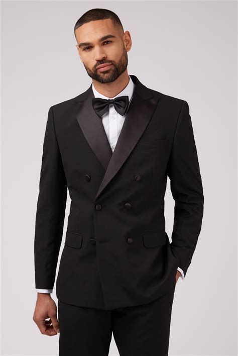 givenchy satin lapel tuxedo|Double breasted jacket in wool with satin collar .